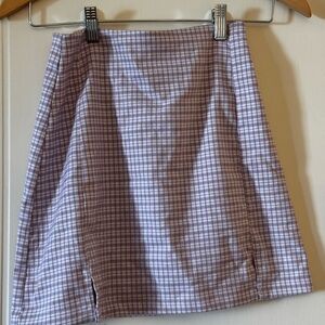 Brandy Melville Plaid Purple Skirt